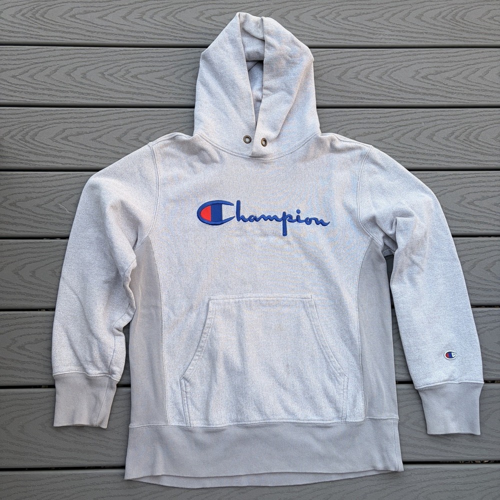 Vintage 80s Champion Reverse Weave Warm Up Hoodie Logo Street Grunge Skater XL